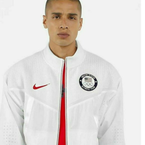 $450 MEN S M L XL Nike Team USA Windrunner Medal Stand Jacket Olympic CK4552-100 - Picture 10 of 11